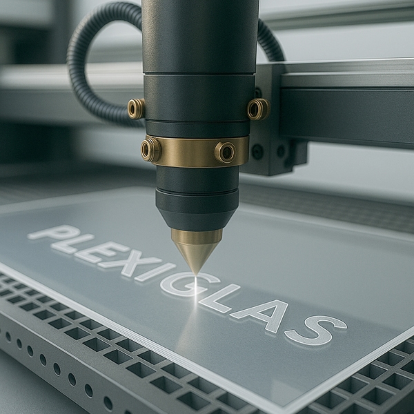 Gravure d'une plaque de Plexiglas