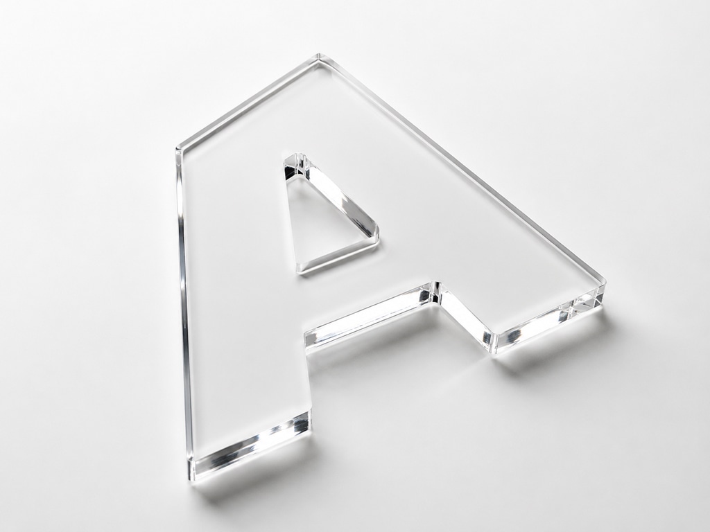 Lettres en plexiglass découpées au laser avec des chants brillants