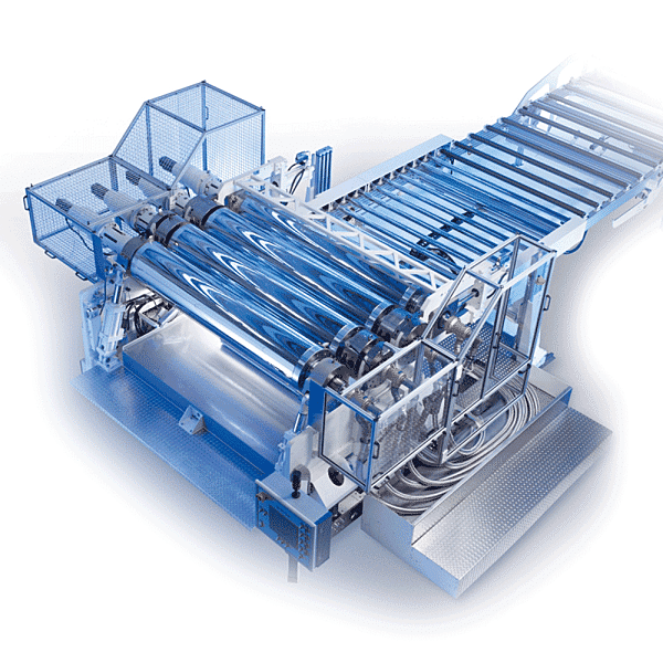 Machine à calandrage pour extrusion de plaques plastiques