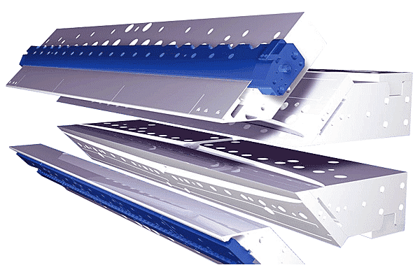 Modele de filière pour extrusion de plaques plastiques