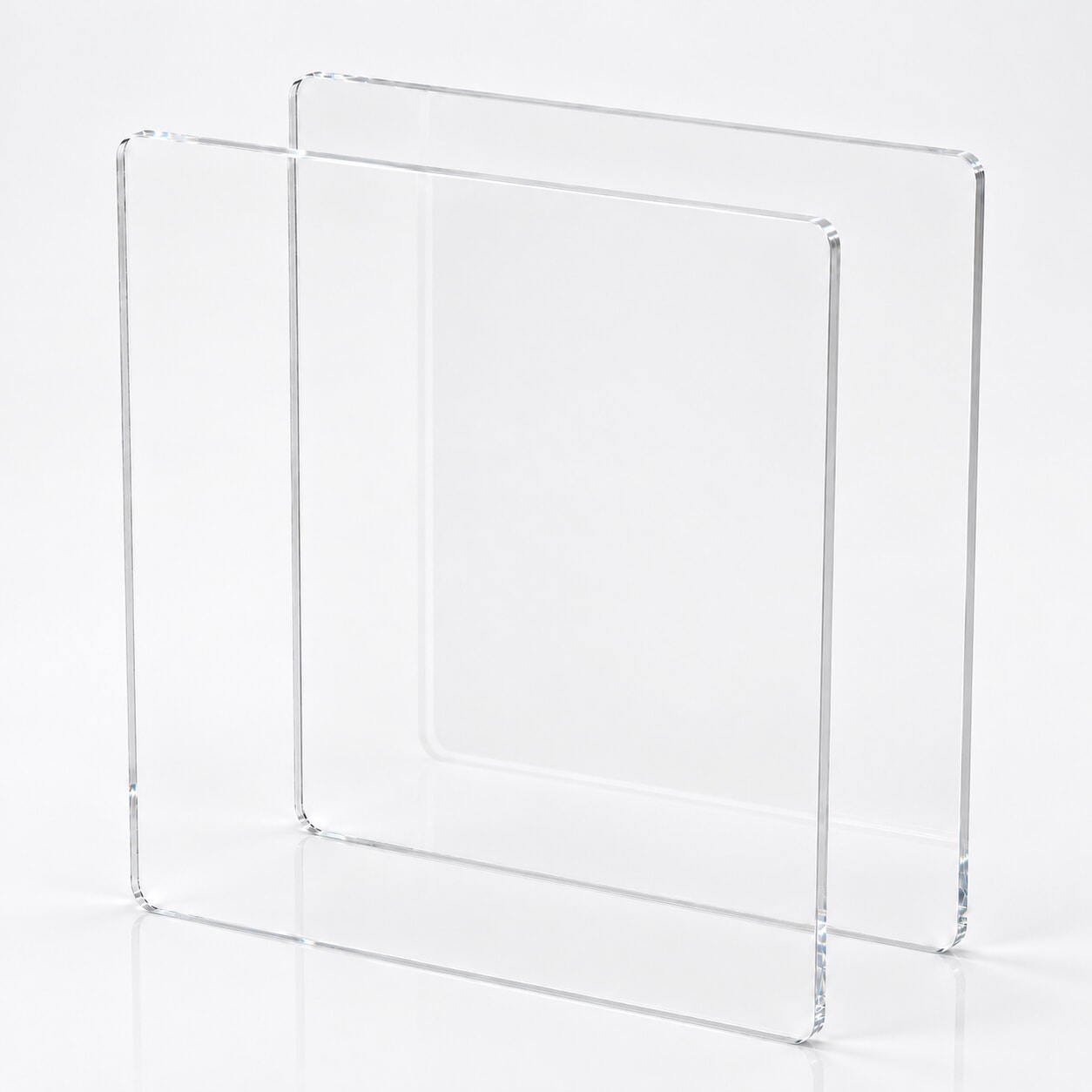 Miniature Plaque PLEXIGLAS® GS transparente ep 5 mm chants Brillant et coins arrondis