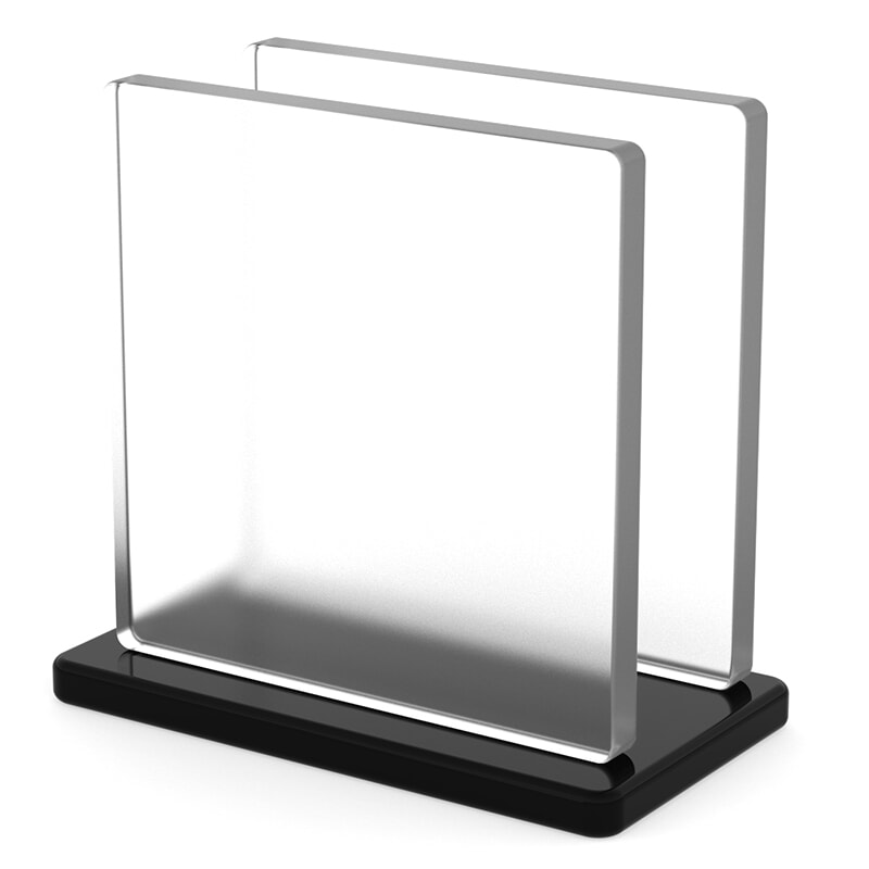 Miniature Plaque Plexiglass Satin Mat Incolore ep 8 mm ref : Altuglas 145-10000 - Satinice 0F00 - Satinglas 51000 - Frost 000