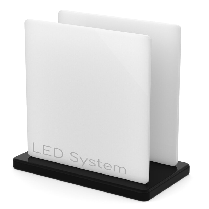 Miniature Plaque Plexiglass Blanc LED ep 3 mm ref : Setacryl 17000 - Altuglas 100-27100 - Plexiglas truLed WH02