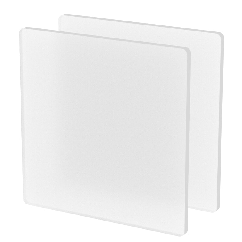 Miniature Plexiglass sur Mesure Satin Mat Blanc ep 5 mm ref : Perspex Frost 030