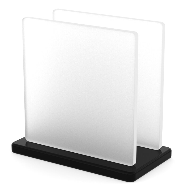 Miniature Plaque Plexiglass Satin Mat Blanc ep 5 mm ref : Altuglas 145-27014 - Satinglas 51100 - Plexiglas WH10