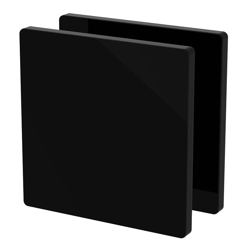 Miniature Plexiglass sur Mesure Coulé Noir Brillant ep 8 mm ref : Altuglas 101 48000