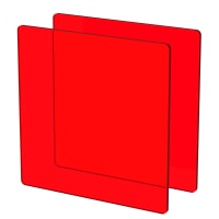 Plexiglass sur Mesure Teinté Rouge ep 3 mm ref : Perspex 4401