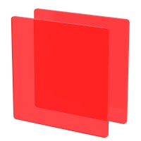 Plexiglass sur Mesure Rouge Fluo ep 3 mm ref : Perspex 4T56