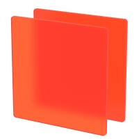 Plexiglass sur Mesure Rouge Fluo Mat ep 3 mm ref : Satinglas 51134