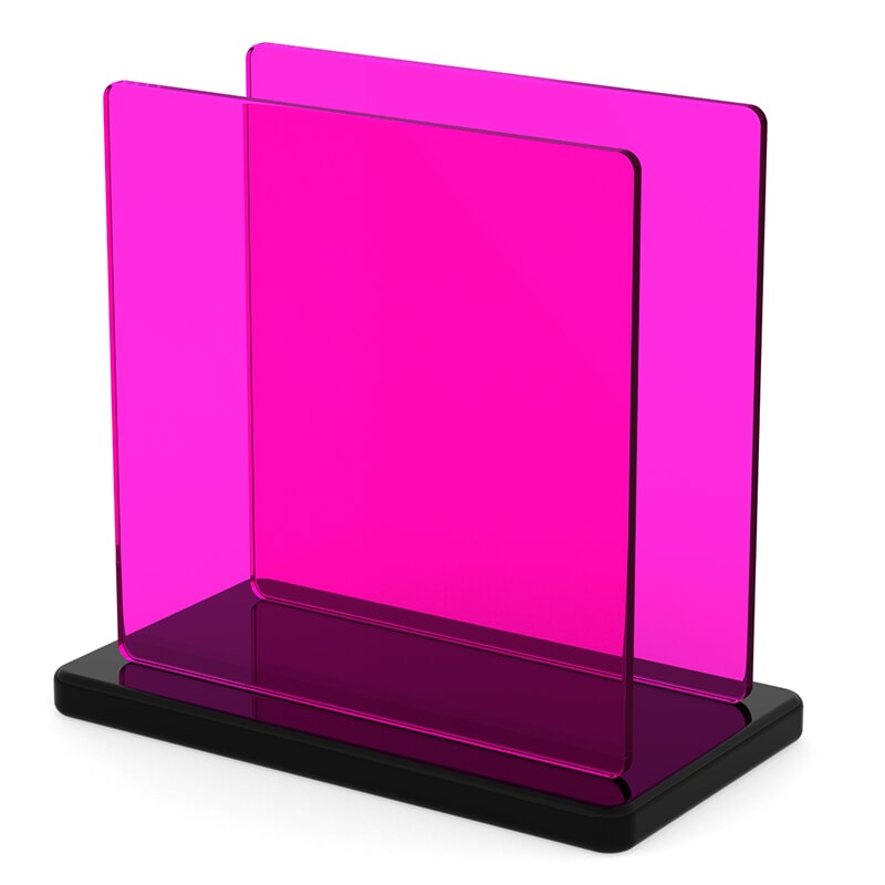 Miniature Plaque Plexiglass Rose Fuchsia ep 3 mm ref : Setacryl 1232