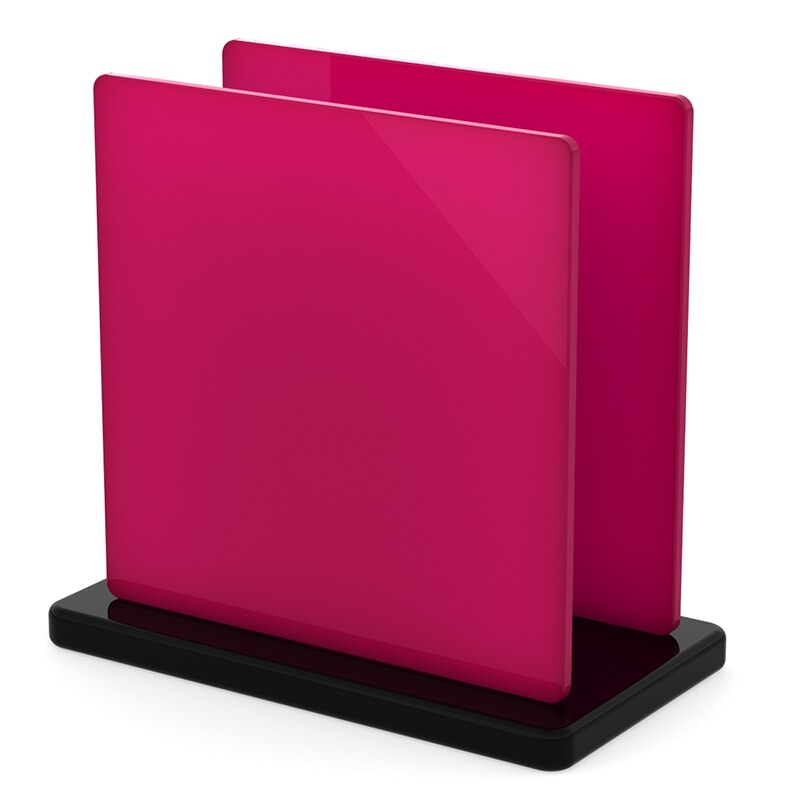 Miniature Plaque Plexiglass Rose Fuchsia Opal ep 3 mm ref : Setacryl 2049 - Plexiglas 3H00 - Perspex 4415