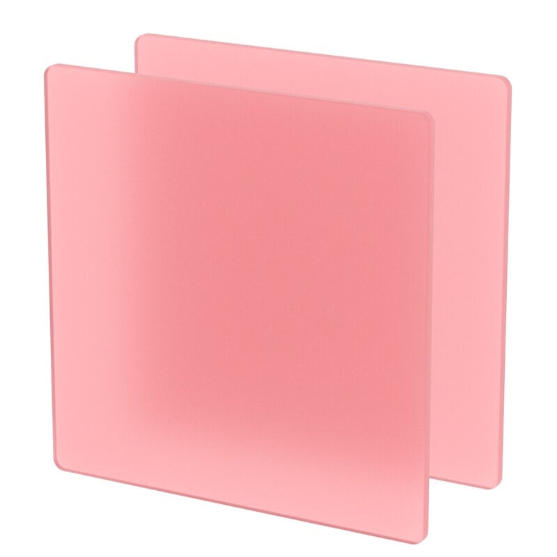 Miniature Plexiglass sur Mesure Rose mat ep 3 mm ref : Perspex Frost 4T46