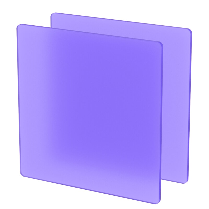 Miniature Plexiglass sur Mesure Violet mat ep 3 mm ref : Perspex Frost 7T58