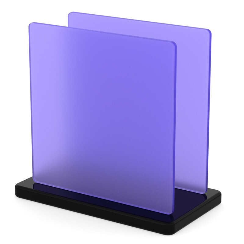 Miniature Plaque Plexiglass Violet mat ep 3 mm ref : Satinglas 51231 - Satinice 4H01 -