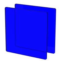 Plexiglass sur Mesure Teinté Bleu ep 3 mm ref : Altuglas 100 13000