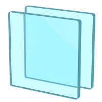 Plexiglass sur Mesure Fumé Bleu ep 8 mm ref : Altuglas 100 13032