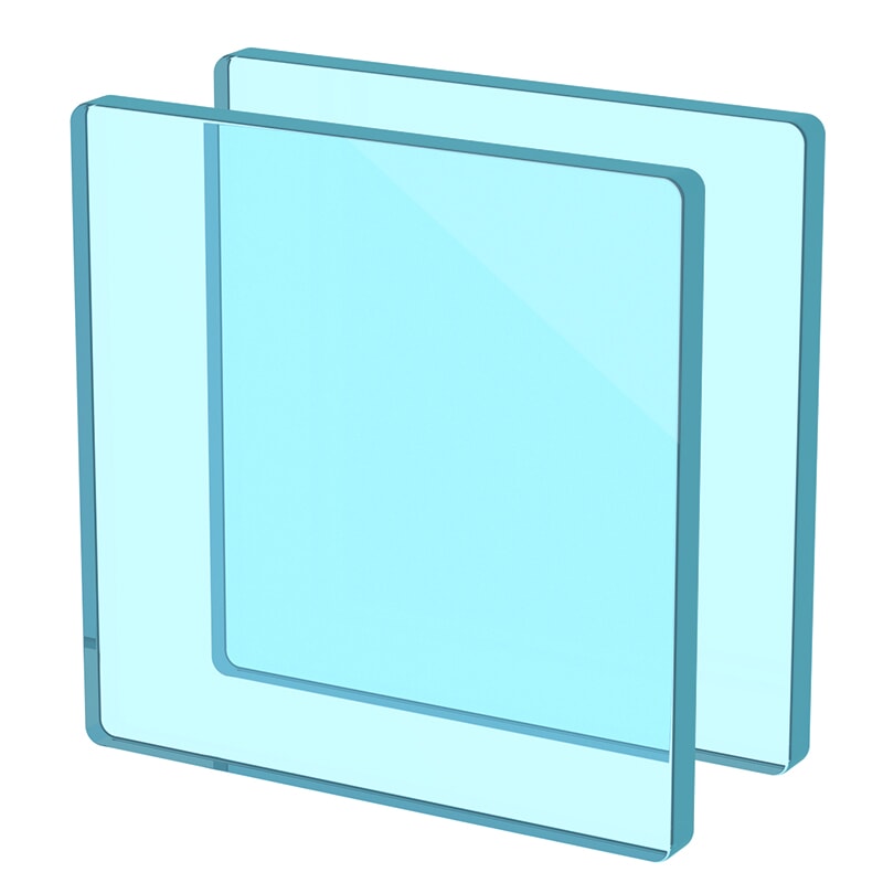 Miniature Plexiglass sur Mesure Fumé Bleu ep 8 mm ref : Altuglas 100 13032