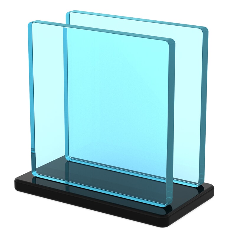 Miniature Plaque Plexiglass Fumé Bleu ep 8 mm ref : Altuglas 100 13032