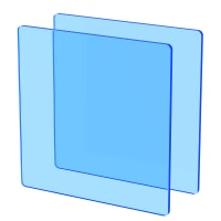 Plexiglass sur Mesure Bleu Fluo ep 3 mm ref : Perspex 7T97