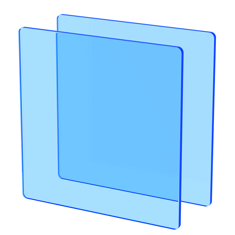 Plexiglass sur Mesure Bleu Fluo ep 3 mm ref : Perspex 7T97