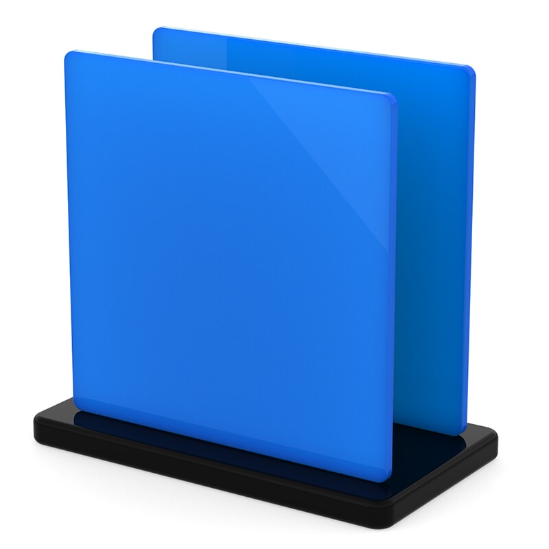 Miniature Plaque Plexiglass Bleu Clair Opal ep 3 mm ref : Setacryl 2065 - Perspex 727 - Plexiglas 621