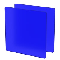 Plexiglass sur Mesure Bleu Mat ep 4 mm ref : Altuglas 145 13040