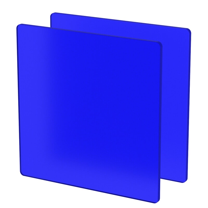 Miniature Plexiglass sur Mesure Bleu Mat ep 4 mm ref : Altuglas 145 13040