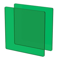 Plexiglass sur Mesure Teinté Vert Foncé ep 3 mm ref : Altuglas 100 14000