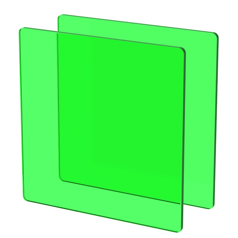Miniature Plexiglass sur Mesure Teinté Vert Clair ep 3 mm ref : Setacryl 1050