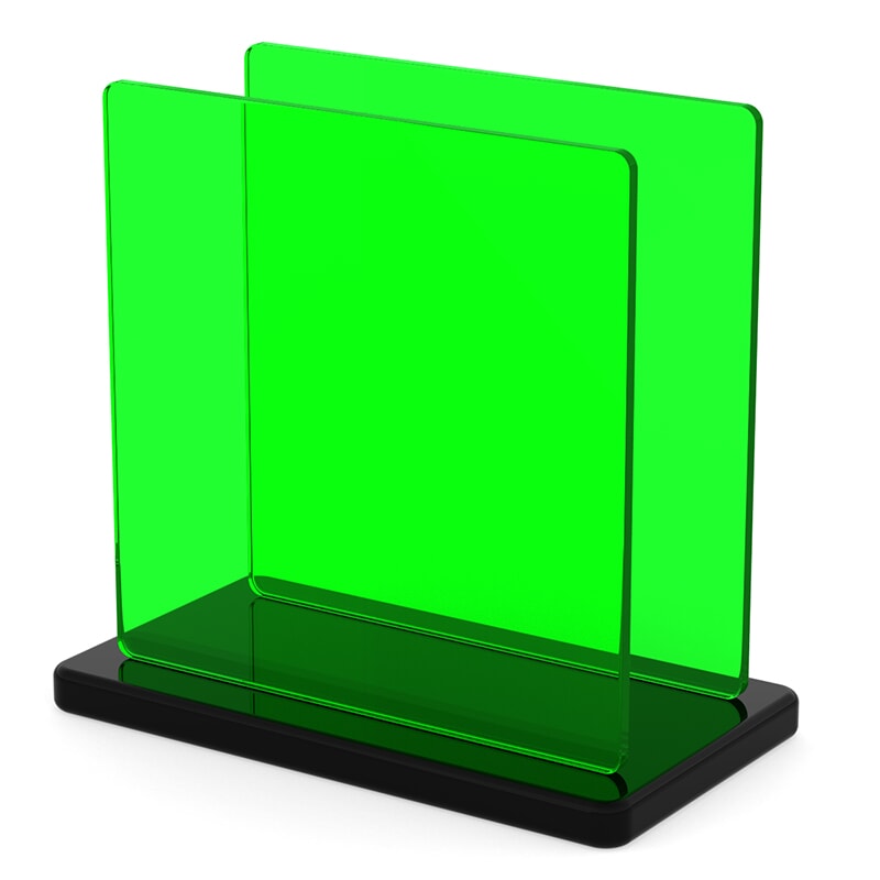 Miniature Plaque Plexiglass Teinté Vert Clair ep 3 mm ref : Setacryl 1050