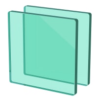 Plexiglass sur Mesure Fumé Vert ep 8 mm ref : Altuglas 100 14004