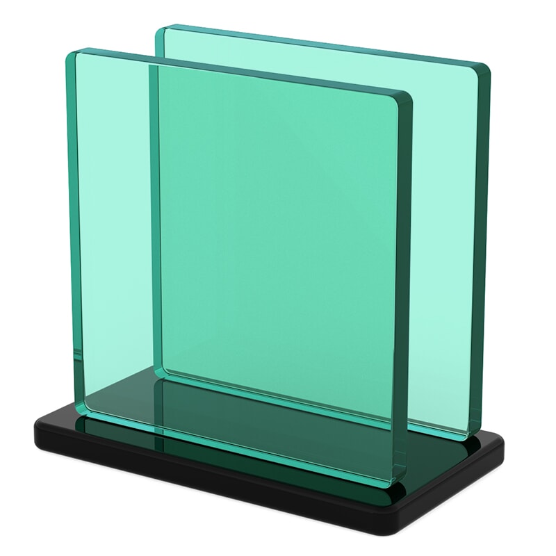 Miniature Plaque Plexiglass Fumé Vert ep 8 mm ref : Altuglas 100 14004