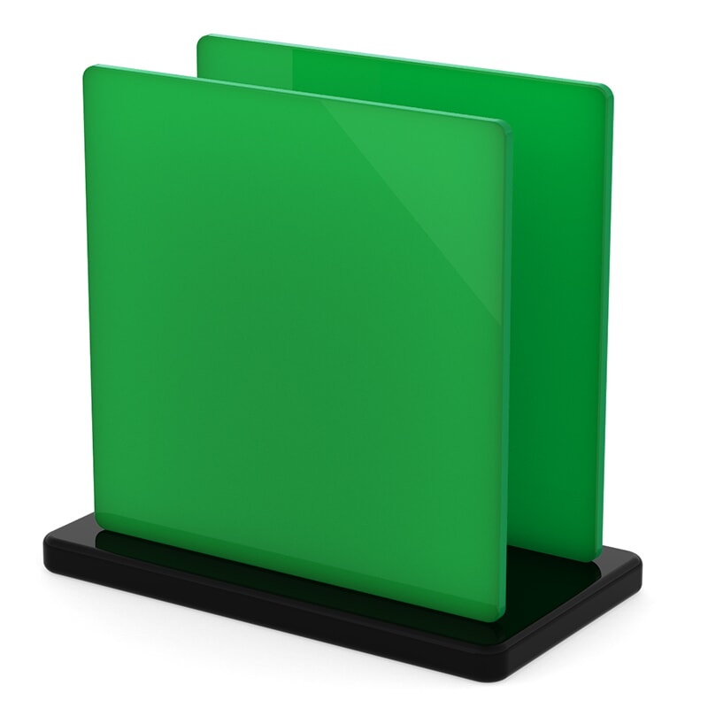 Miniature Plaque Plexiglass Vert Foncé Opal ep 3 mm ref : Setacryl 2058 - Plexiglas 6H71 - Perspex 650