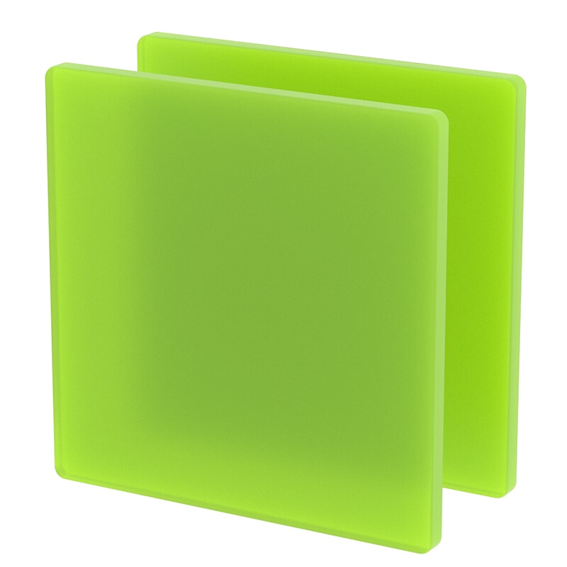 Miniature Plexiglass sur Mesure Vert Kiwi Mat ep 6 mm ref : Satinice 6H07