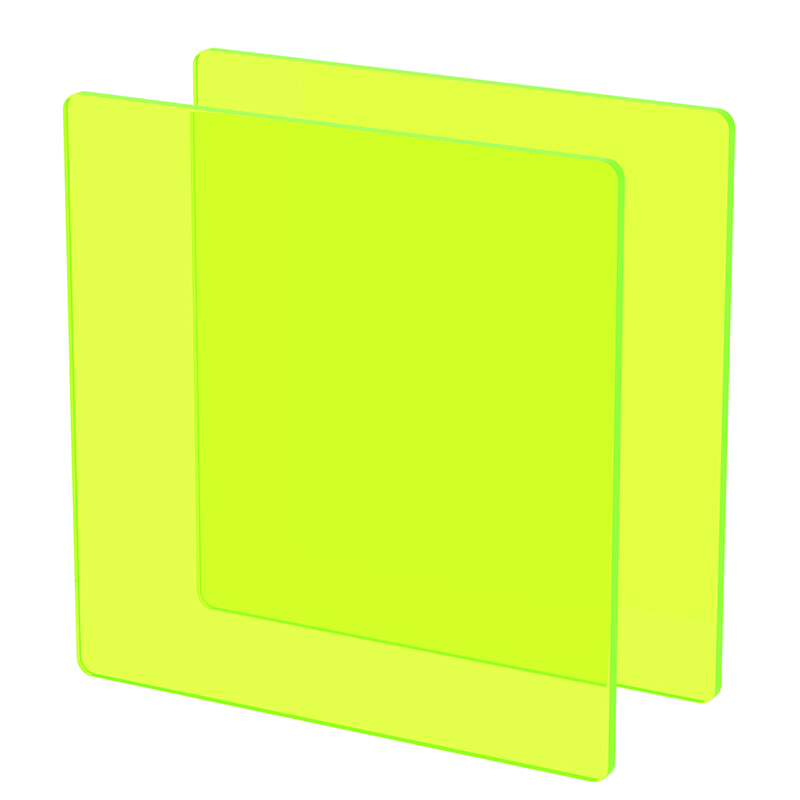 Plexiglass sur Mesure Jaune Fluo ep 3 mm ref : Perspex 6T66