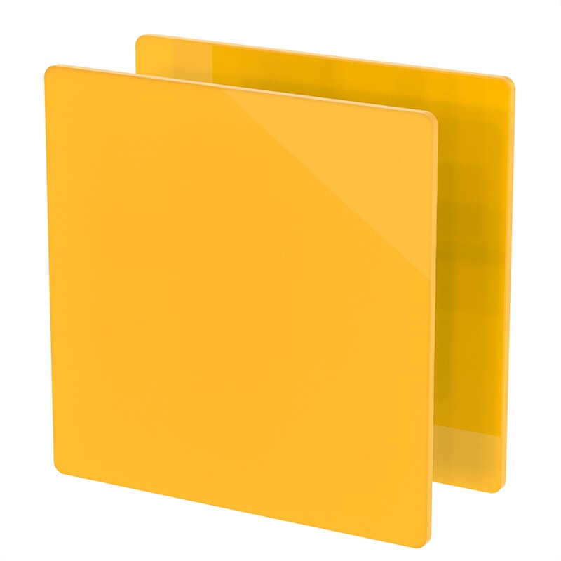 Miniature Plexiglass sur Mesure Jaune Opal ep 3 mm ref : Altuglas 100 21045