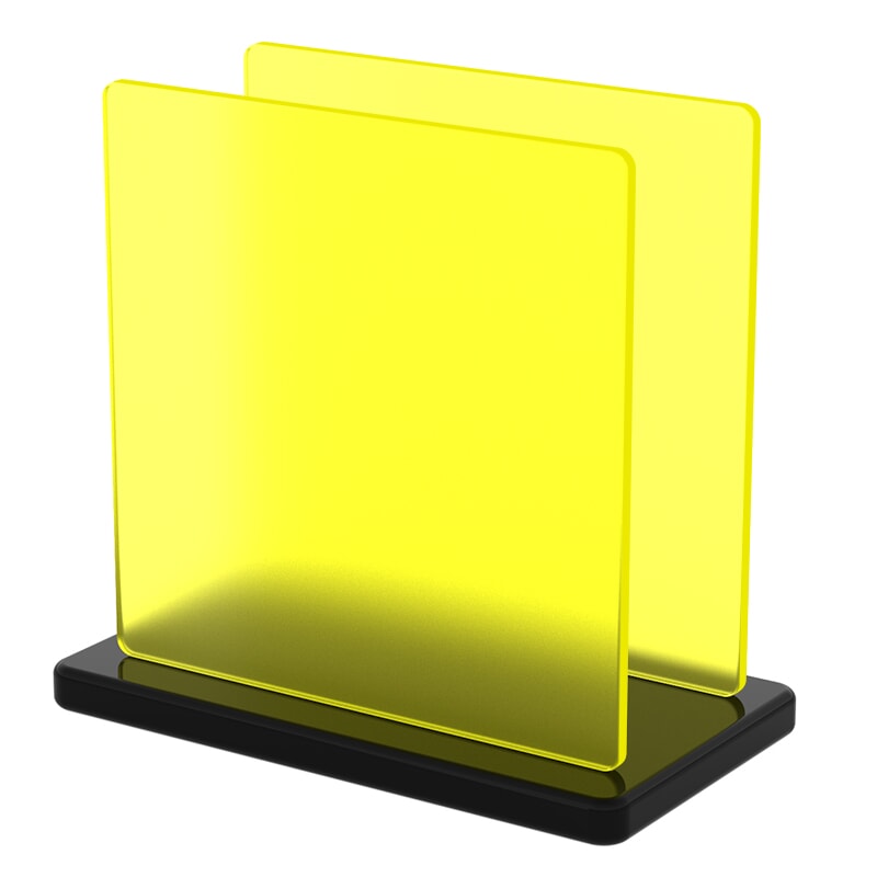 Miniature Plaque Plexiglass Jaune Mat ep 3mm ref : Plexiglas 1C01