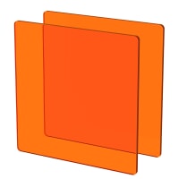 Plexiglass sur Mesure Teinté Orange ep 3 mm ref : Altuglas 100 15000