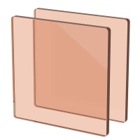 Plexiglass sur Mesure Fumé Bronze ep 6 mm ref : Altuglas 100 16036