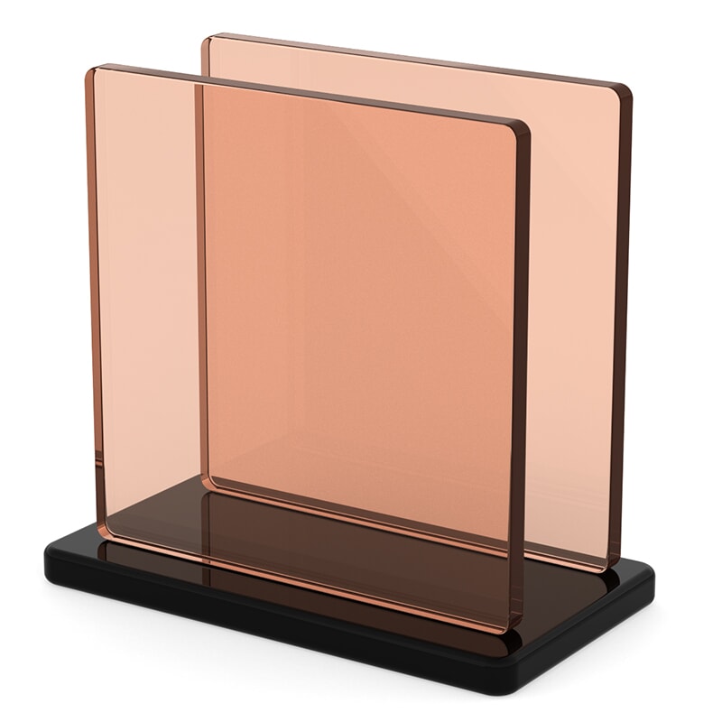 Miniature Plaque Plexiglass Fumé Bronze ep 6 mm ref : Setacryl 1021 - Perspex 9T13 - Plexiglas 802