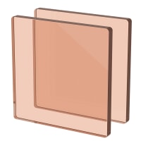 Plexiglass sur Mesure Fumé Bronze ep 8 mm ref : Altuglas 100 16036