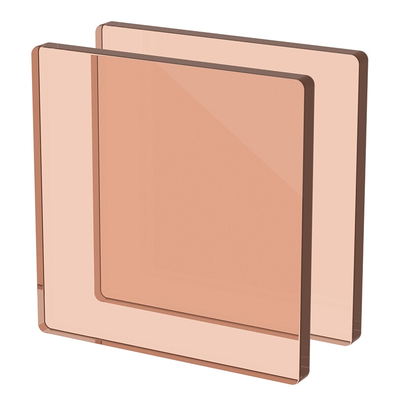 Miniature Plexiglass sur Mesure Fumé Bronze ep 8 mm ref : Altuglas 100 16036
