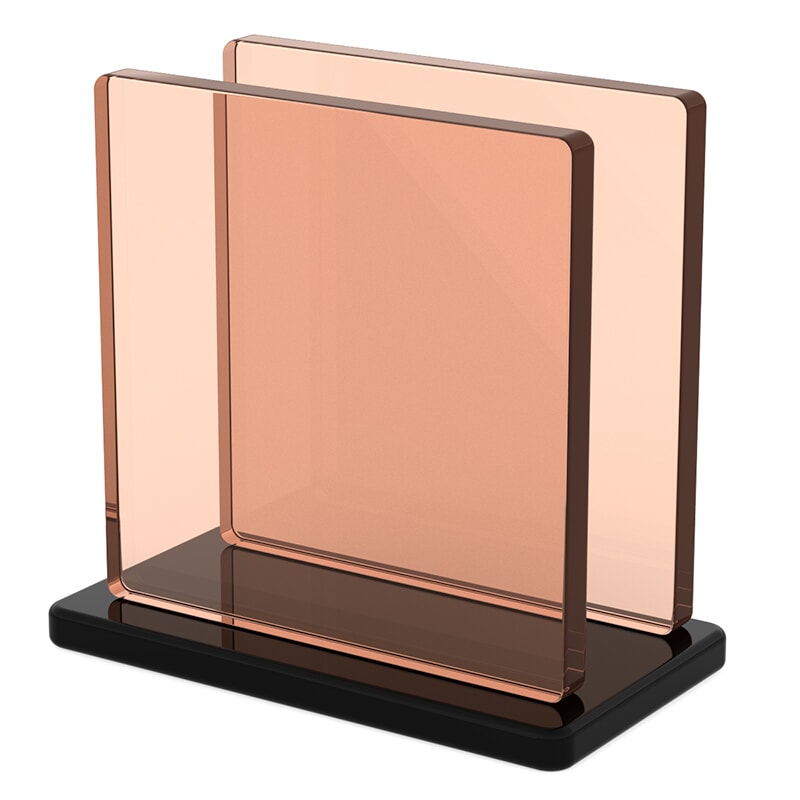 Miniature Plaque Plexiglass Fumé Bronze ep 8 mm ref : Setacryl 1021 - Perspex 9T13 - Plexiglas 802