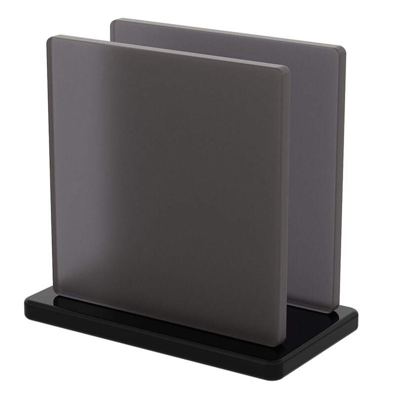 Miniature Plaque Plexiglass Gris Mat ep 6 mm ref : Satinglas 51076 - Perspex 9T21 -