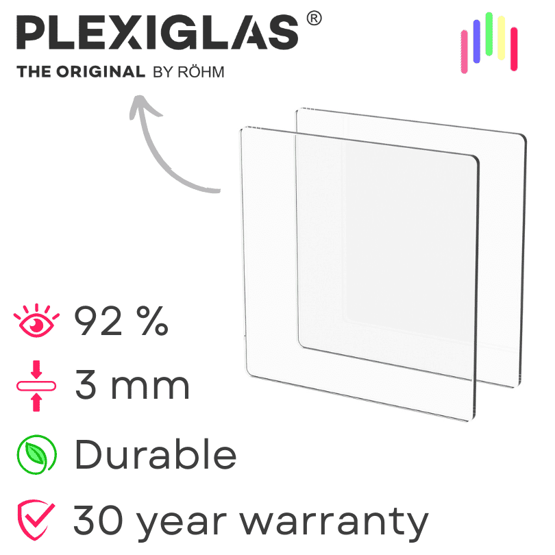 Miniature Plexiglas proTerra Transparent ep 3 mm - caracteristiques