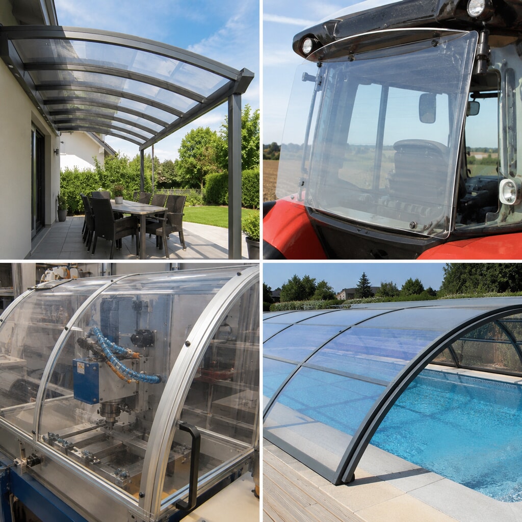 Miniature Exemple utilisation de plaque en polycarbonate plein 4 mm pour extérieur