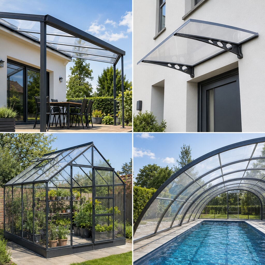 Miniature Exemples utilisation du polycarbonate plein 5 mm en extérieur