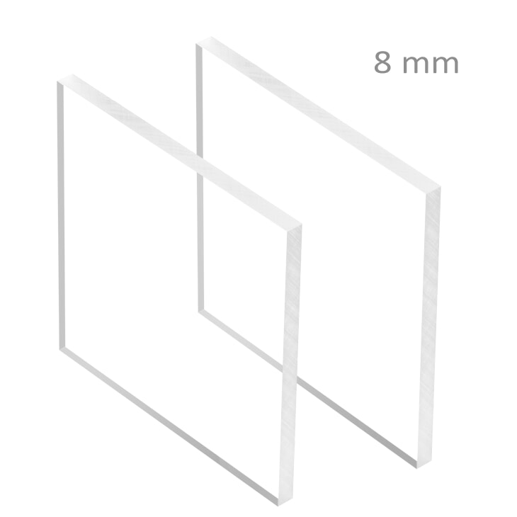 Miniature Plaque Polycarbonate Transparent ep 8 mm ref : Palsun Lexan