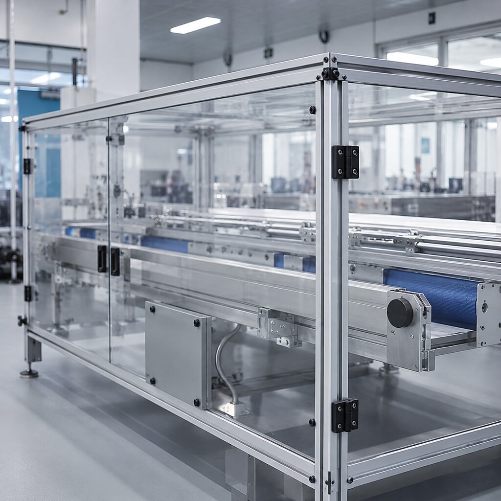 Miniature Utilisation de polycarbonate anti-abrasion type Margard MRX pour carter machine