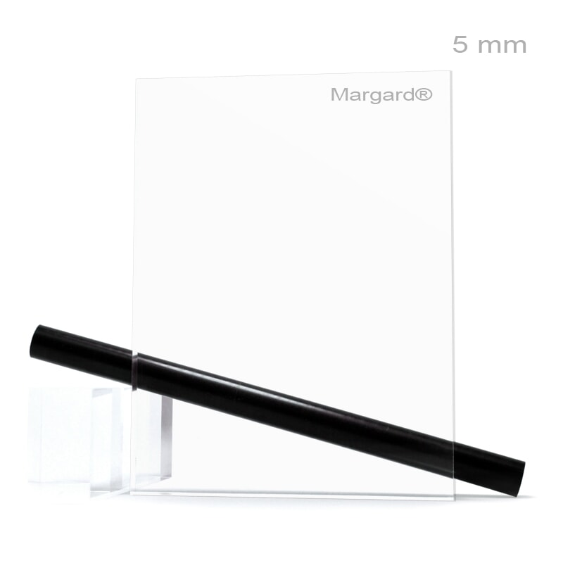 Miniature Plaque Margard Lexan Transparent ep 5 mm ref : Margard MRX